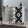 Hanah Home Multilüx Swan Armario Multiusos Blanco y Negro